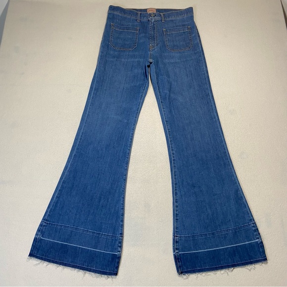 OTTOD'AME Flared Sailor Jeans Blue Size 28 - Picture 4 of 16